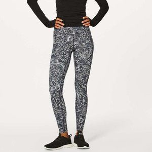 Lululemon Speed Up Tight Nouveau Starlight Black Size 4